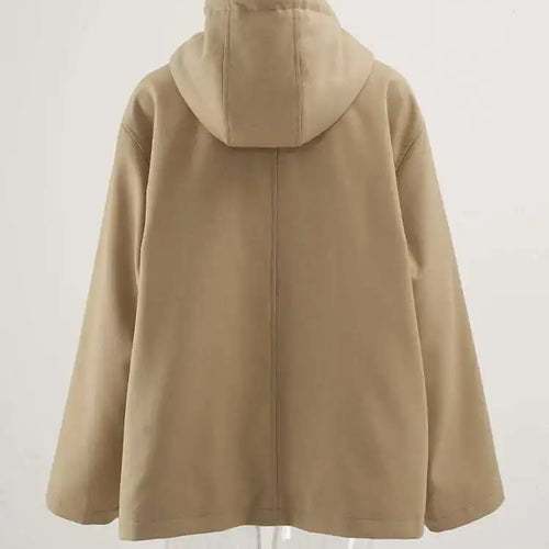 Load image into Gallery viewer, Women Khaki Pocket Big Size Casual Trench New Hooded Long Sleeve Windbreaker Fashion Tide Spring Autumn 2025 CPG2469

