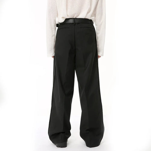 Load image into Gallery viewer, Male Suit Pants New High Three Dimensional Folded Wide Leg Straight Dropping Casual Trousers Summer Chic 9C6683
