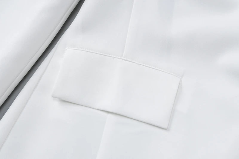 Autumn Long Sleeve Blazer Women Fashion Notched Collar Backless Pocket Suit Jacket Ladies Winter Elegant Blazers