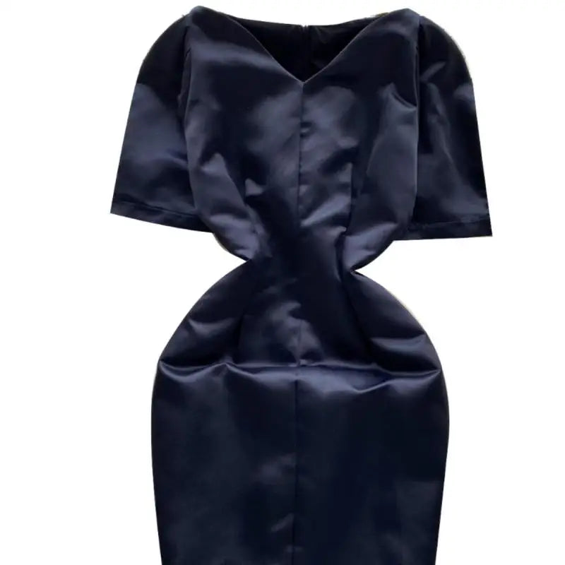 Summer French Black Temperament Mini Dress Women Elegant V Neck Short Sleeve Slim Chic Wrapped Hip Dress Korean Simplicity Trend