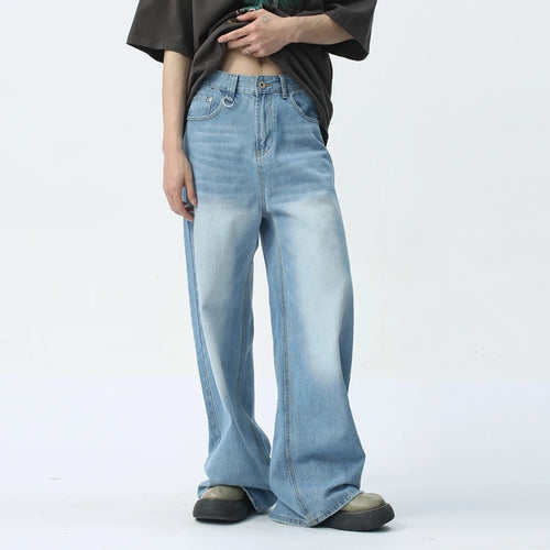 Load image into Gallery viewer, Wide Leg Jeans New Simple Style Pocket Zipper Casual Male Denim Pants Summer Fashion Men&#39;s Trousers Looes 9C1519
