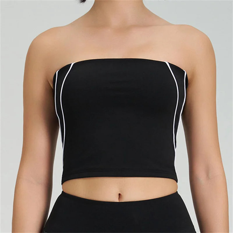 XL Sports Bra for Women Strapless Strapless Underwear Backless Yoga Vest Women Summer Gym Sports Bra Running Fitness Tops