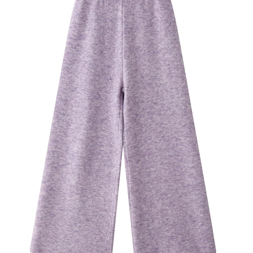 Load image into Gallery viewer, High Elastic Waist Purple Warm Knitting Long Wide Leg Pants New Trousers Women Fashion Tide Autumn Winter 2025 1DH9200
