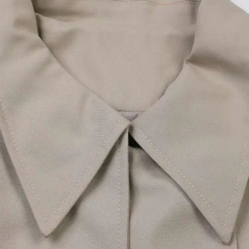 Load image into Gallery viewer, Women Gray Double Breasted Big Size Elegant Trench New Lapel Long Sleeve Windbreaker Fashion Spring Autumn 2025 2AA2434
