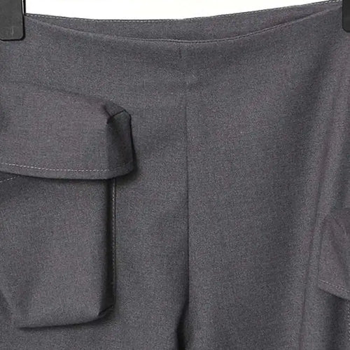 Load image into Gallery viewer, Low Waist Gray Irregular Cut Pockts Long Cargo Pants New Loose Fit Trousers Women Fashion Tide Spring Autumn 2025 1DH2816
