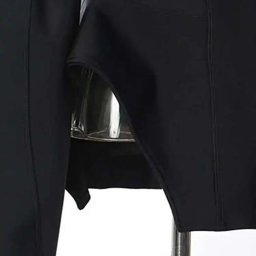 Load image into Gallery viewer, Black Zipper Irregular Shaped Casual Jacket New Lapel Long Sleeve Women Coat Fashion Tide Spring Autumn 2025 7AB4729
