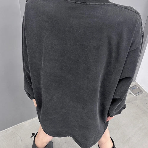 Load image into Gallery viewer, Solid Patchwork Metal Ring Loose Pullover Sweatshirts For Women Round Neck Long Sleeve Casual Sweatshirt Female New

