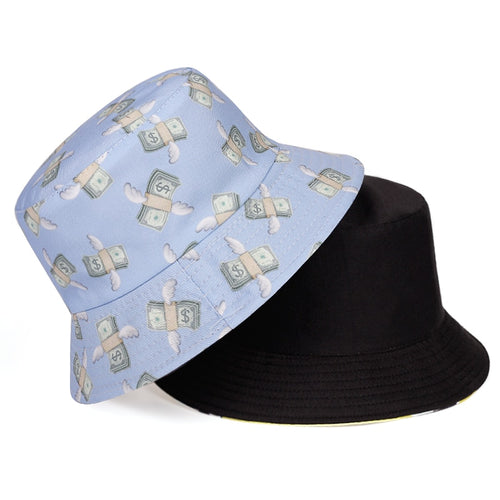 Load image into Gallery viewer, Dollar Print Fishing Cap Bob Chapeau Femme Reversible Bucket Hat Men Fishing Bucket Hats For Wome
