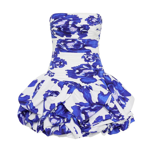 Load image into Gallery viewer, Hit Color Printing Slimming Dresses For Women Strapless Sleeveless High Waist Temperament Dress Female Fashion New
