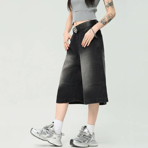 Load image into Gallery viewer, Men&#39;s Denim Shorts Washed American Style Gradient Color Multi Pockets Trendy Fashion Loose Male Clothing 2025 9W1725
