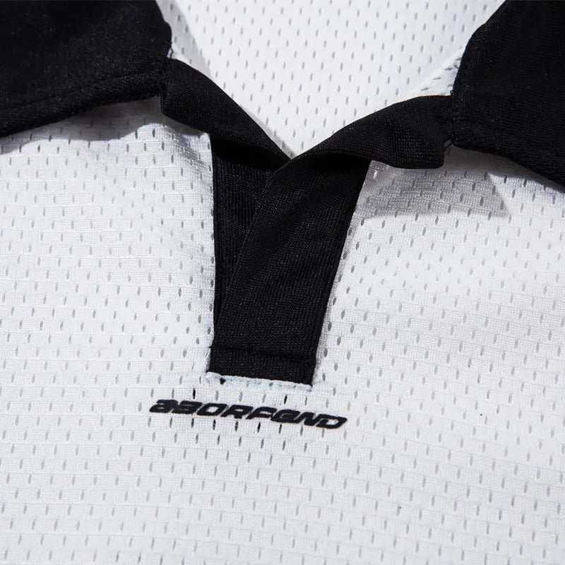 Vintage Mesh Jersey T-Shirt Y2K Graphic Printed Patchwork Sport Tshirt Streetwear Hip Hop Baggy Breathable Quick Drying Top Tee