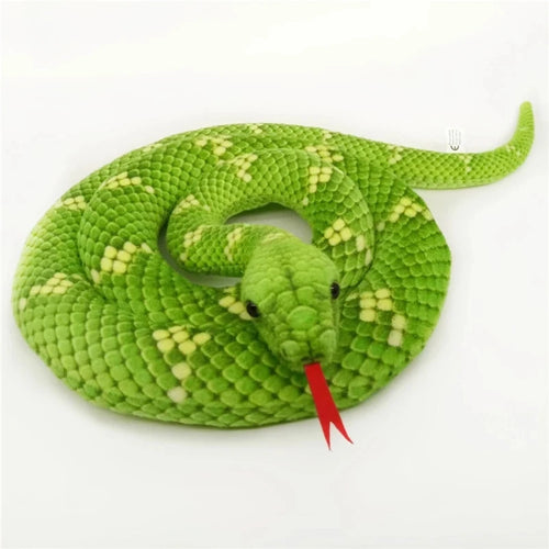 Load image into Gallery viewer, 110cm/300cm Simulation Long Golden Python Giant Real Snakes Plush Toy Stuffed Snake Plushie Children Boys Gift Home Decoration
