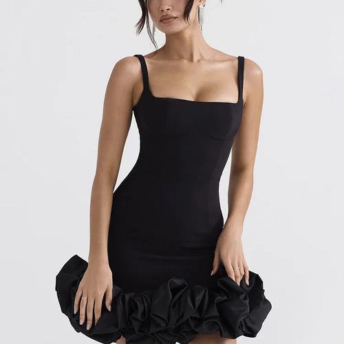 Load image into Gallery viewer, Black Elegant Sexy Mini Dress For Women Sundress New Spaghetti Strap Backless Bodycon Club Party Short Dress Vestido
