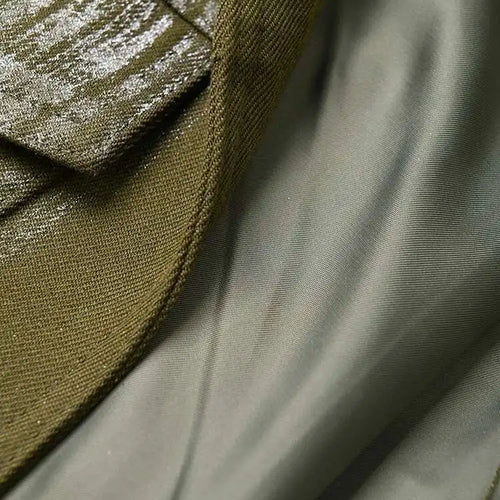 Load image into Gallery viewer, Women Green Paint Elegant Long Blazer New Lapel Long Sleeve Loose Fit Jacket Fashion Tide Spring Autumn 2025 1DF613806
