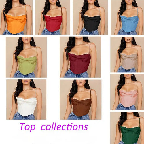 Load image into Gallery viewer, Summer Corset Top Y2k Women 2021 Lined Sexy Bodycon Top Draped Black White Female Padded Top for Party Club
