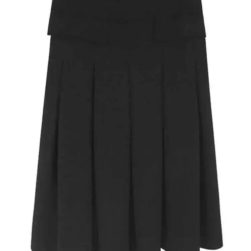Load image into Gallery viewer, High Elastic Waist Black Pleated Design Elegant Midi Half-body Skirt Women Fashion Tide New Spring Autumn 2025 1DH8940
