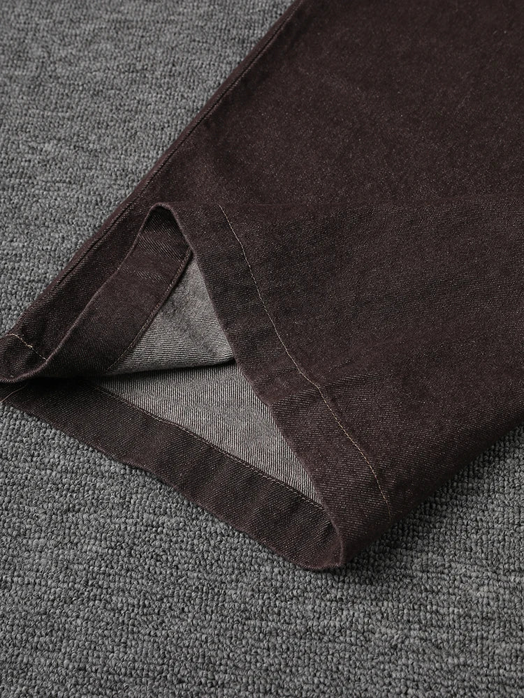 Big Size Denim Shirt Wide Leg Pants Two Piece Suit New Lapel Long Sleeve Women Fashion Tide Spring Autumn 2025 CPG2885