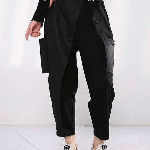 Load image into Gallery viewer, High Elastic Waist Pocket Leisure Long Black  Harem Trousers New Loose Fit Pants Women Fashion Spring Autumn 2025 1Y48701
