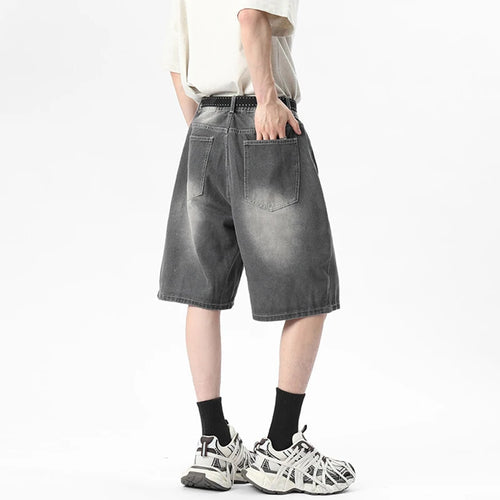 Load image into Gallery viewer, Men's Denim Shorts New Summer American High Street Style Gradient Color Simple Straight Leg Trendy Male Pants 9W1811
