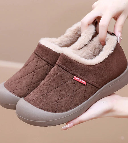 Women's Boots Slip On Ankle Boots For Winter Shoes Woman Keep Warm Fur Boots Flat Snow Botas Mujer Casual Winter Footwear Women
