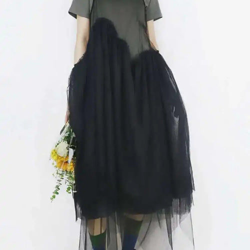 Load image into Gallery viewer, Women Green Mesh Layers Elegant Spaghetti Strap Dress New Square Collar Sleeveless Fashion Tide Spring Autumn 2025 1DJ0363
