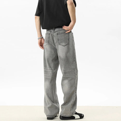 Load image into Gallery viewer, Men&#39;s Jeans Summer New High Street American Style Cat Beard Design Solid Color Simple Denim Pants Male Trousers 9W1810
