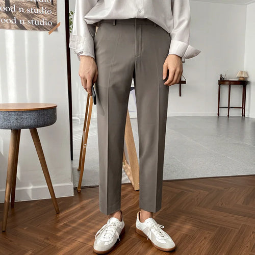 Load image into Gallery viewer, Men's Suit Pants New Spring Nine Point Slim Fit Korean Formal Handsome Casual Simple Solid Color Trend Trousers 9W1434
