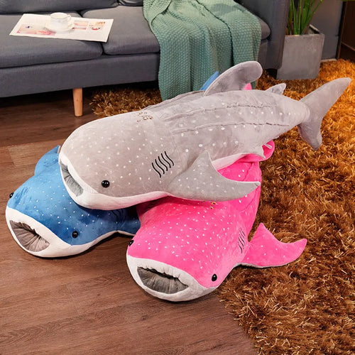 Load image into Gallery viewer, New 55-125CM New Giant Plush Toys Marine Animal Blue Whale Pillow Stuffed Doll Soft Cartoon Animal Cushion Kids Birthday Gift
