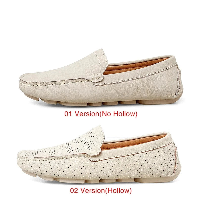 Plus Size 38~47 Men Loafers Fashion Summer Casual Shoes Classics Lightweight Men Driving Shoes Non-slip Flat Shoes