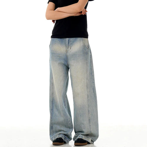 Load image into Gallery viewer, Men&#39;s Jeans New  American Style Washed Loose Pants Solid Color Trendy Simple Male Simple Summer Trousers 2025 9W1735
