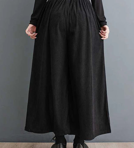 High Elastic Waist Black Printed Long Wide Leg Casual Pants New Trousers Women Fashion Tide Spring Autumn 2025 1LD1510