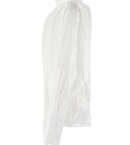 Women Black Organza Elegant Big Size Blouse New Scarf Collar Long Sleeve Shirt Fashion Tide Spring Autumn 2025 CPG2114