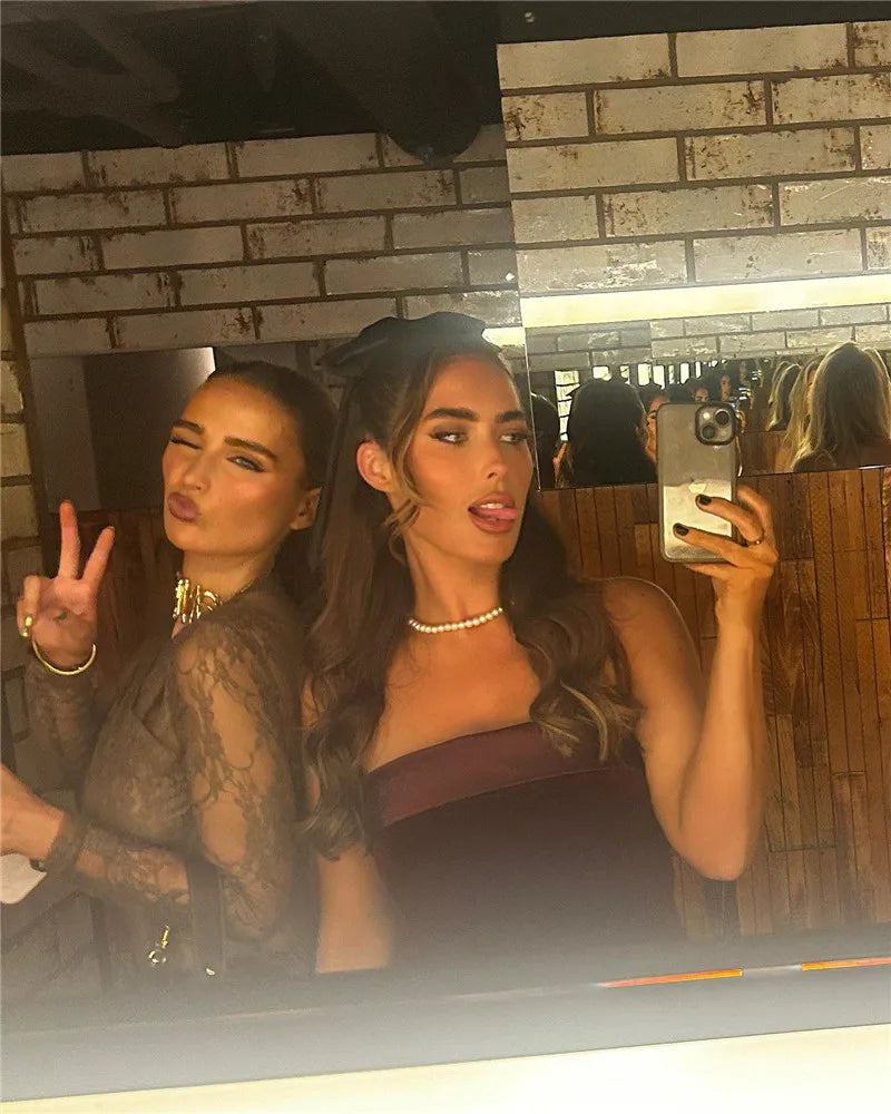 Strapless Backless Sexy Mini Dress Women Fashion With Zipper Off-shoulder Sleeveless A-line Bodycon Club Party Dress