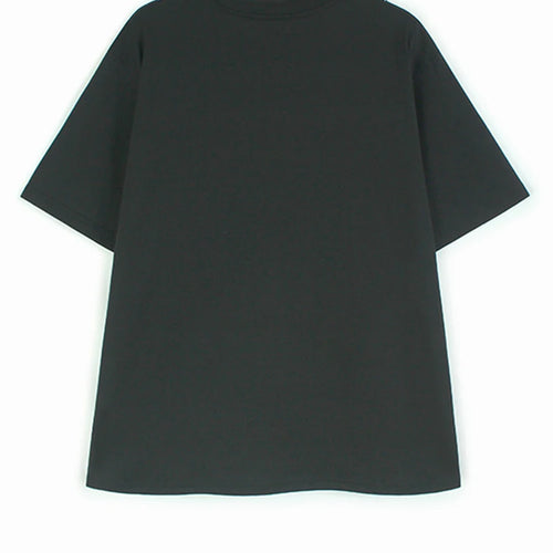 Load image into Gallery viewer, Women Black Lace False Two Big Size Elegant T-shirt New Round Neck Short Sleeve Fashion Tide Spring Summer 2025  1DJ0590
