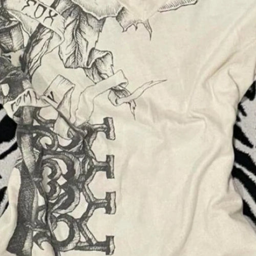 Load image into Gallery viewer, Y2k Aesthetic White Printing Punk Fairy Tshirts Harajuku Women Casual Bodycon Vintage Tees 2025 Summer Grunge Streetwear Tops
