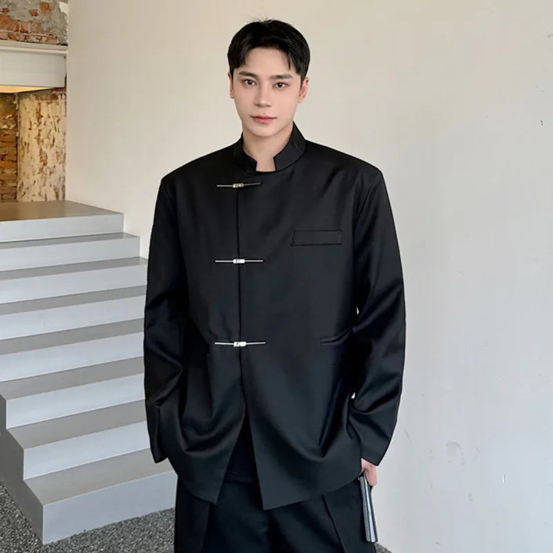 Men's Suit Coat New Korean Solid Color Casual Design Single Breasted Blazers Stylish Male Handsome Clothing Spring 9W1579