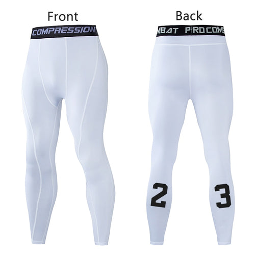 Load image into Gallery viewer, Men&#39;s Compression Pants Male Tights Leggings for Running Gym Sport Fitness Quick Dry Fit Joggings Workout White Black Trousers
