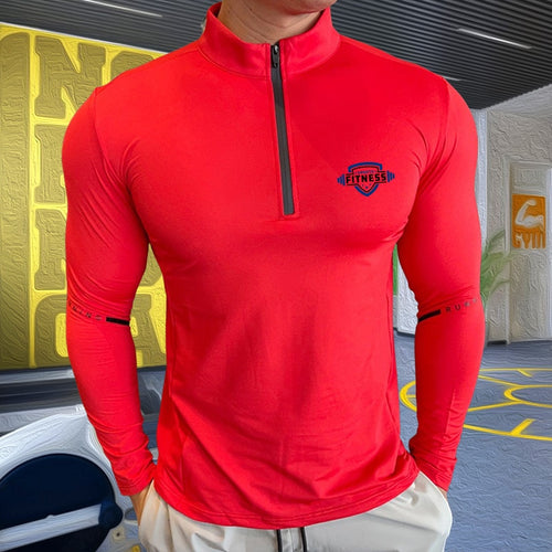 Load image into Gallery viewer, Mens Compression T-shirt Gym Fitness Sweatshirt Running Exercise Sports Tops Turtleneck Knitwear Long Sleeves Clothing Plus Size
