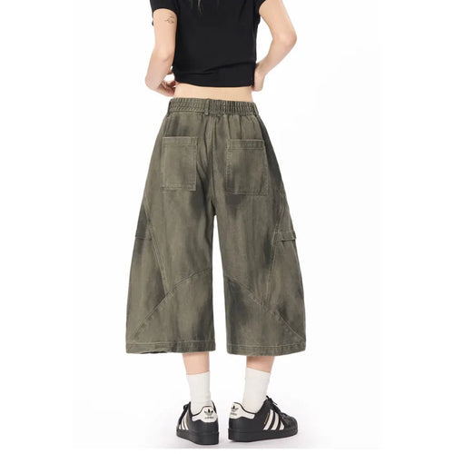 Load image into Gallery viewer, Men&#39;s Cargo Shorts American Handsome Style Pleated Design Solid Color Straight Leg Male Casual Clothing Summer 9W1727
