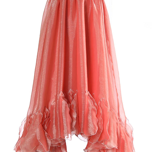 Load image into Gallery viewer, High Elastic Waist Black Organza Ruffles Irregular Shaped Half-body Skirt Women Fashion New Spring Autumn 2025 1DJ0913
