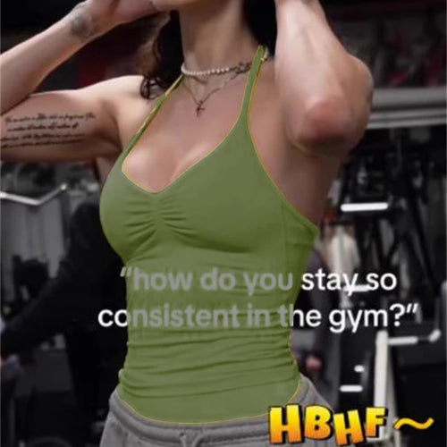 Load image into Gallery viewer, Impact Longline Larger Strappy Top Sports Yoga Vest Women Fitness Tank Gym Beautiful Open Back Bra Running Workout Halter
