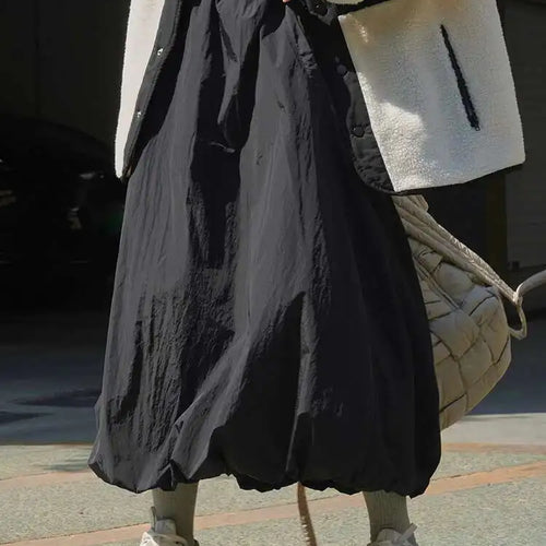 Load image into Gallery viewer, High Elastic Waist Blue Thick Cotton-padded Aline Half-body Skirt Women Fashion Tide New Autumn Winter 2025 1DH2758
