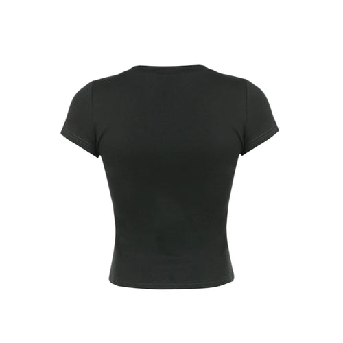 Load image into Gallery viewer, y2k Fairy Grunge Tops Summer Vintage Floral Print Short Sleeve Tshirt 2000s Aesthetic Women Harajuku Tee Streetwear
