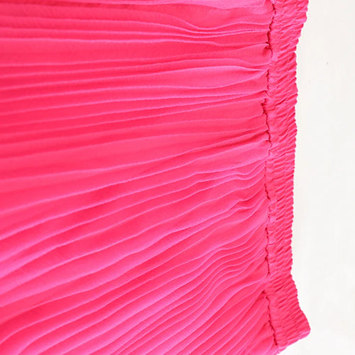 Load image into Gallery viewer, High Elastic Waist Rose Red Duoble Layers Organza Pleated Half-body Skirt Women Fashion New Spring Autumn 2025 1DJ0987
