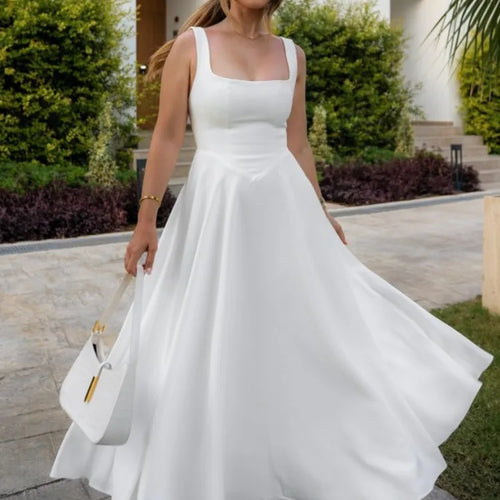 Load image into Gallery viewer, Elegant Sleeveless Bodycon Women Long Dress 2024 Fall Solid Color Square Neck Sexy Party Club Evening Dress Slim Vestido
