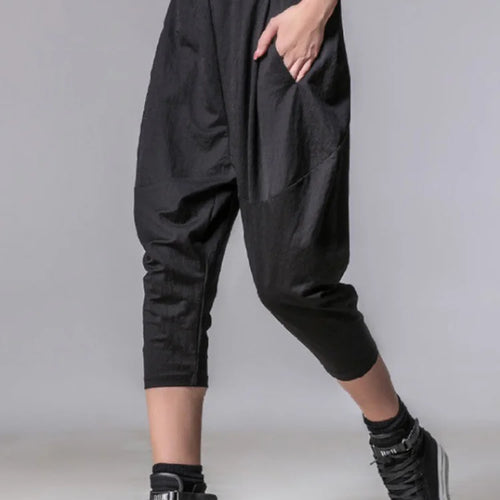 Load image into Gallery viewer, High Elastic Waist Black Pockets Casual Harem Pants New Loose Fit Trousers Women Fashion Tide Spring Autumn 2025 1DF4676
