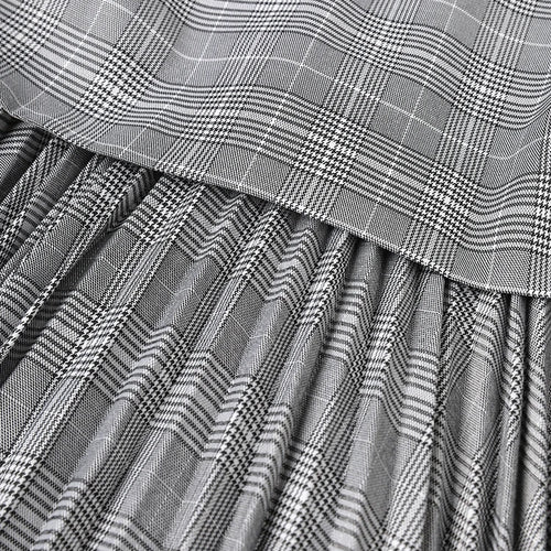 Load image into Gallery viewer, Women Plaid Double Breasted Back Pleated Elegant Blazer New Lapel Long Sleeve Jacket Fashion Spring Autumn 2025 3WM2547
