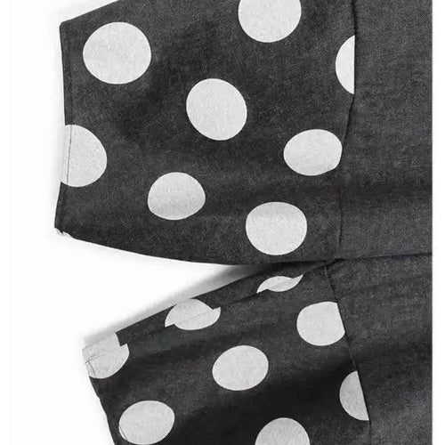 Load image into Gallery viewer, High Elastic Waist Blue Dot Printed Denim Casual Harem Pants New Trousers Women Fashion Tide Spring Autumn 2025 1DJ0083
