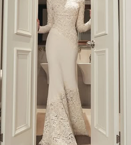 Solid Hollow Out Slimming Dresses For Women O Neck Long Sleeve Slimming Temperament Dress Female Fashion Style New