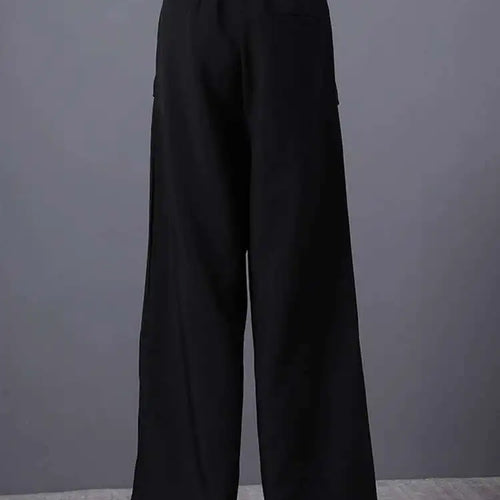 Load image into Gallery viewer, High Elastic Waist Black Irregular Spliced Long Wide Leg Pants New Trousers Women Fashion Tide Spring Autumn 2025 CPG2809
